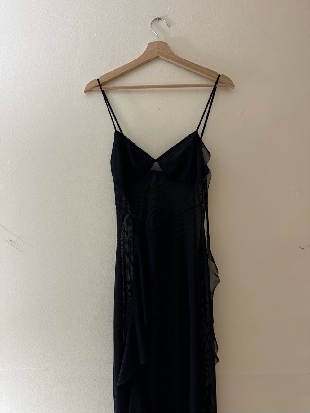Sheer Black Slip Dress - Women's Intimates - Picture 2 of 11